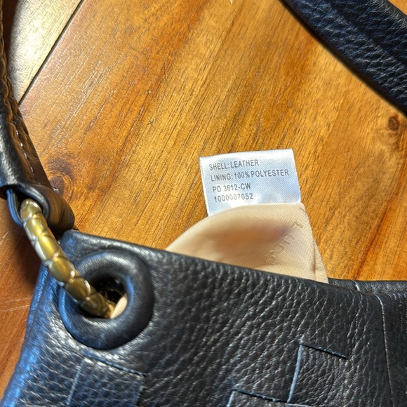 ELLIOT LUCA by SAK Woven black buttery soft leather handbag. - Picture 6 of 7